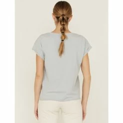 Buy 💯 Cleo + Wolf 👩 Women's Badlands Rolled Sleeve Graphic Tee Steel Blue ❤️ -Cleo & Wolf SHOP unnamed file 110