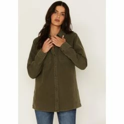 Flash Sale 🤩 Cleo + Wolf 👩 Women's Oversized Shacket Olive 🎉