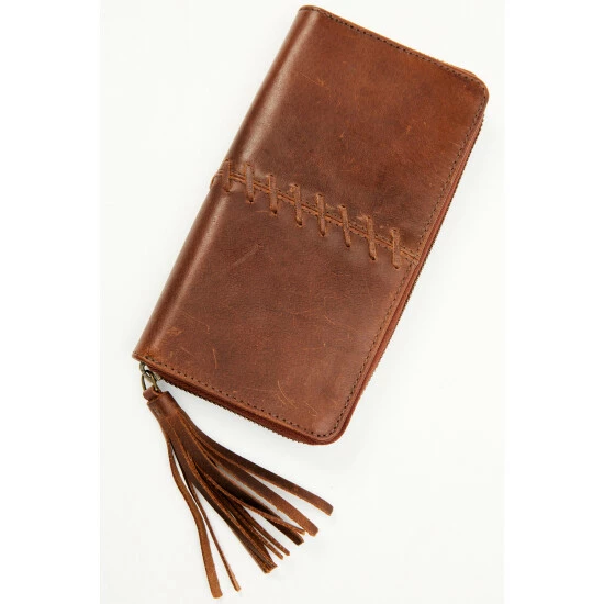 Buy 😍 Cleo + Wolf 👩 Women's Brown Leather Wallet Distressed Brown 😀 2 Buy 😍 Cleo + Wolf 👩 Women's Brown Leather Wallet Distressed Brown 😀 - Image 2