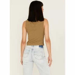 Cheap 🔥 Cleo + Wolf 👩 Women's Relaxed Side Button Tank Top Green/brown 😉 -Cleo & Wolf SHOP unnamed file 141