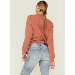 Best reviews of ✔️ Cleo + Wolf 👩 Women's California Classic Graphic Thermal Pullover Sweatshirt Brick Red 💯 -Cleo & Wolf SHOP unnamed file 144