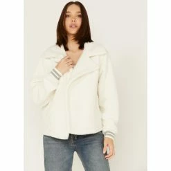 Cheap 😀 Cleo + Wolf 👩 Women's Sherpa Jacket Ivory 🎉