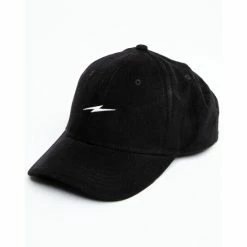 Top 10 🎁 Cleo + Wolf 👩 Women's Corduroy Lightning Bolt Embroidered Ball Cap Black ❤️