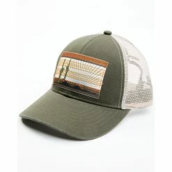 Deals 👍 Cleo + Wolf 👩 Women's Stay Wild Cactus Sunset Patch Olive Ball Cap 🤩