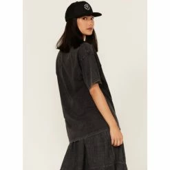 Wholesale 🧨 Cleo + Wolf 👩 Women's Oversized Wolf Graphic Tee Black 🧨 -Cleo & Wolf SHOP unnamed file 193