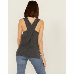 Buy 🤩 Cleo + Wolf 👩 Women's Crossover Back Tank Top Grey ⌛ -Cleo & Wolf SHOP unnamed file 201