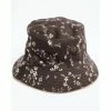 Best Pirce ⭐ Cleo + Wolf 👩 Women's Black Floral Print Reversible Bucket Hat Multi 🥰