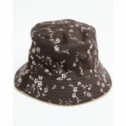 Best Pirce ⭐ Cleo + Wolf 👩 Women's Black Floral Print Reversible Bucket Hat Multi 🥰