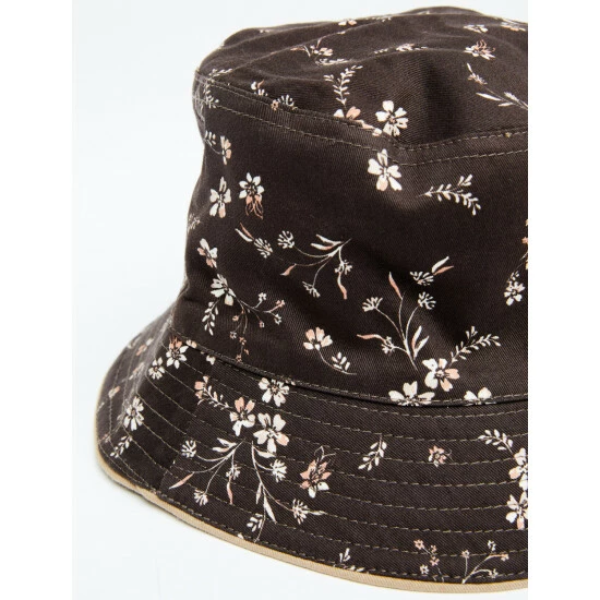 Best Pirce ⭐ Cleo + Wolf 👩 Women's Black Floral Print Reversible Bucket Hat Multi 🥰 2 Best Pirce ⭐ Cleo + Wolf 👩 Women's Black Floral Print Reversible Bucket Hat Multi 🥰 - Image 2
