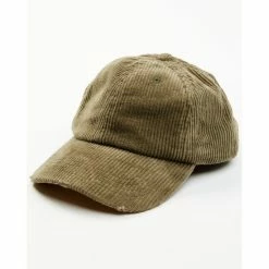 Best Sale ⌛ Cleo + Wolf 👩 Women's Solid Corduroy ⚾ Baseball Cap Sage 👍