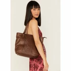 Top 10 ⭐ Cleo + Wolf 👩 Women's Basketweave Leather Tote Bag Brown 😍