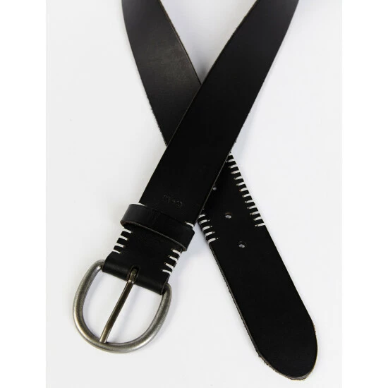 Top 10 👏 Cleo + Wolf 👩 Women's Black With White Stitching Detail Leather Belt ⌛ 2 Top 10 👏 Cleo + Wolf 👩 Women's Black With White Stitching Detail Leather Belt ⌛ - Image 2