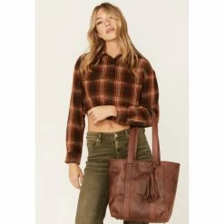 Best reviews of 🔔 Cleo + Wolf 👩 Women's Brown Leather Tote 👜 Handbag Distressed Brown ✨