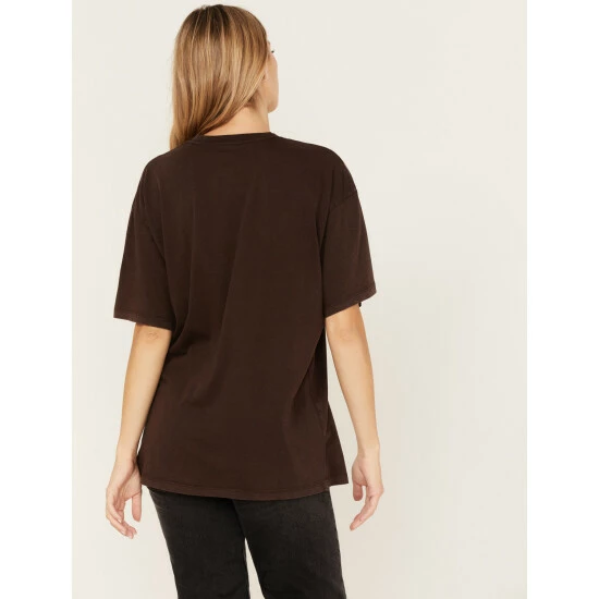 Hot Sale 🤩 Cleo + Wolf 👩 Women's Desert Trip Oversized Graphic Tee Chocolate 🌟 4 Hot Sale 🤩 Cleo + Wolf 👩 Women's Desert Trip Oversized Graphic Tee Chocolate 🌟 - Image 4