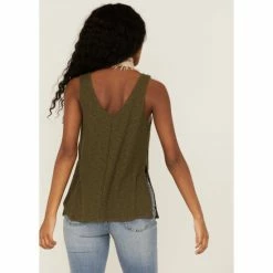 Flash Sale 🎉 Cleo + Wolf 👩 Women's Olive Relaxed Button Front Slub Tank ❤️ -Cleo & Wolf SHOP unnamed file 326