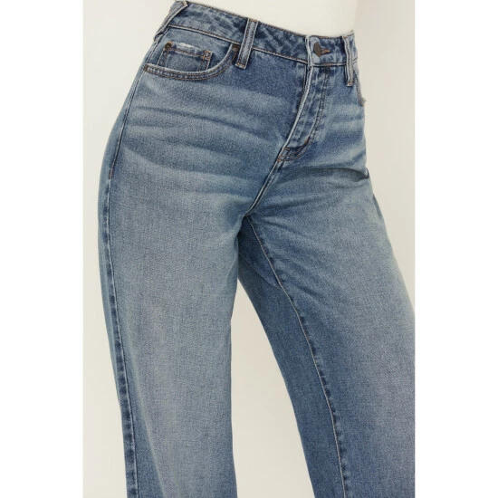 Deals 🤩 Cleo + Wolf 👩 Women's Medium Wash High Rise Loose Distressed 👖 Jeans ⭐ 2 Deals 🤩 Cleo + Wolf 👩 Women's Medium Wash High Rise Loose Distressed 👖 Jeans ⭐ - Image 2