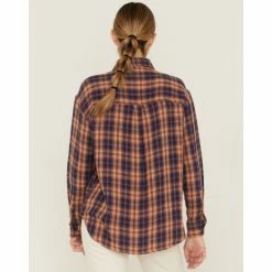 Flash Sale 🔥 Cleo + Wolf 👩 Women's Breezy Springs Plaid Flannel 👚 Shirt Beige/khaki 👏 -Cleo & Wolf SHOP unnamed file 363