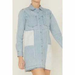 Hot Sale ✨ Cleo + Wolf 👩 Women's Multi Panel Patchwork Denim 👗 Dress Medium Wash 😉 6 Hot Sale ✨ Cleo + Wolf 👩 Women's Multi Panel Patchwork Denim 👗 Dress Medium Wash 😉 -Cleo & Wolf SHOP unnamed file 366