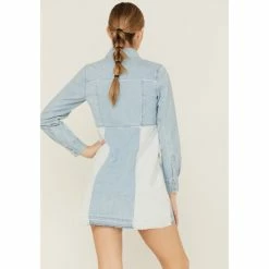 Hot Sale ✨ Cleo + Wolf 👩 Women's Multi Panel Patchwork Denim 👗 Dress Medium Wash 😉 7 Hot Sale ✨ Cleo + Wolf 👩 Women's Multi Panel Patchwork Denim 👗 Dress Medium Wash 😉 -Cleo & Wolf SHOP unnamed file 367