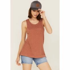 Budget 😍 Cleo + Wolf 👩 Women's Crossover Back Tank Top Brown 🧨