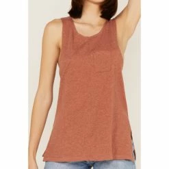 Budget 😍 Cleo + Wolf 👩 Women's Crossover Back Tank Top Brown 🧨 -Cleo & Wolf SHOP unnamed file 441