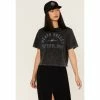 Cheapest 🤩 Cleo + Wolf 👩 Women's Death Valley Superbloom Graphic Tee Black 🛒
