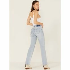 Wholesale 🎁 Cleo + Wolf 👩 Women's Light Wash High-Rise Distressed Straight 👖 Jeans Blue 👍 -Cleo & Wolf SHOP unnamed file 493