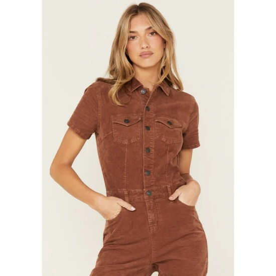 Buy ๐งจ Cleo + Wolf ๐ฉ Women's Corduroy Jumpsuit Dark Brown ๐ฅ 3 Buy ๐งจ Cleo + Wolf ๐ฉ Women's Corduroy Jumpsuit Dark Brown ๐ฅ - Image 3