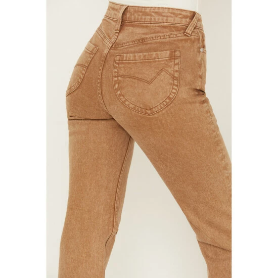 Cheap 💯 Cleo + Wolf 👩 Women's High Rise Ankle Slim Straight 👖 Jeans Taupe ✔️ 4 Cheap 💯 Cleo + Wolf 👩 Women's High Rise Ankle Slim Straight 👖 Jeans Taupe ✔️ - Image 4