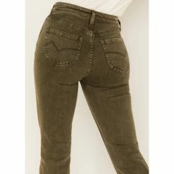Cheapest 🥰 Cleo + Wolf 👩 Women's Distressed High-Rise Straight 👖 Jeans Olive 🛒 -Cleo & Wolf SHOP unnamed file 546
