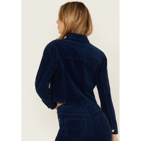 Coupon 🤩 Cleo + Wolf 👩 Women's Cropped Corduroy Jacket Indigo ❤️ 4 Coupon 🤩 Cleo + Wolf 👩 Women's Cropped Corduroy Jacket Indigo ❤️ - Image 4