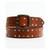 Deals 😍 Cleo + Wolf 👩 Women's Mixed Metal Studded Belt Lt Brown ⭐