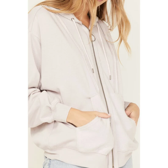 Deals ✨ Cleo + Wolf 👩 Women's Seamed Zip Hoodie Light Purple ✔️ 3 Deals ✨ Cleo + Wolf 👩 Women's Seamed Zip Hoodie Light Purple ✔️ - Image 3