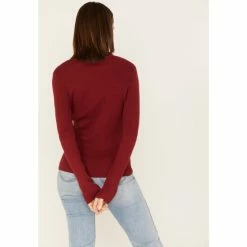 Deals 🛒 Cleo + Wolf 👩 Women's Ribbed Turtleneck Sweater Ruby 🥰 -Cleo & Wolf SHOP unnamed file 639