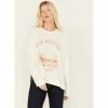 Best deal 😀 Cleo + Wolf 👩 Women's Rockies Graphic Sweatshirt Blush ⭐