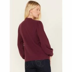 Top 10 🤩 Cleo + Wolf 👩 Women's Floral Embroidered Blouse Grape ❤️ -Cleo & Wolf SHOP unnamed file 663