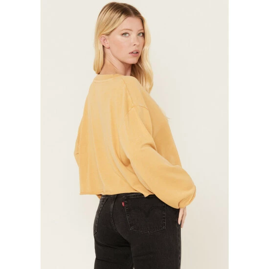 Budget ⭐ Cleo + Wolf 👩 Women's Find Your Wild Graphic Cropped Sweatshirt Ivory 😉 4 Budget ⭐ Cleo + Wolf 👩 Women's Find Your Wild Graphic Cropped Sweatshirt Ivory 😉 - Image 4