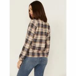 Best Sale 😉 Cleo + Wolf 👩 Women's Plaid Print Blouse Blush 😉 -Cleo & Wolf SHOP unnamed file 671