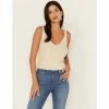 Deals 🎉 Cleo + Wolf 👩 Women's Cropped Cable Knit Sweater Cami Top Ivory 🥰
