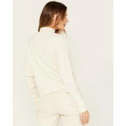 New 👏 Cleo + Wolf 👩 Women's Mock Neck Tee Off White 👏 -Cleo & Wolf SHOP unnamed file 687