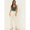 Wholesale 🔥 Cleo + Wolf 👩 Women's Mid-Rise Flare Corduroy Pants Natural ⌛