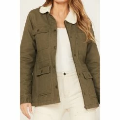 Coupon 👏 Cleo + Wolf 👩 Women's Faux Shearling Jacket Olive ✔️ -Cleo & Wolf SHOP unnamed file 694