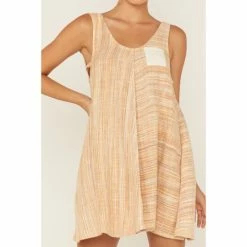 New 🧨 Cleo + Wolf 👩 Women's Yarn Die A-Line 👗 Dress Taupe 🛒 -Cleo & Wolf SHOP unnamed file 76