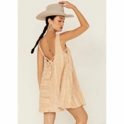 New 🧨 Cleo + Wolf 👩 Women's Yarn Die A-Line 👗 Dress Taupe 🛒 -Cleo & Wolf SHOP unnamed file 77