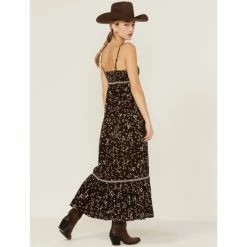 New 🤩 Cleo + Wolf 👩 Women's Dark Brown Floral Duster 👗 Dress 🔔 -Cleo & Wolf SHOP unnamed file 85