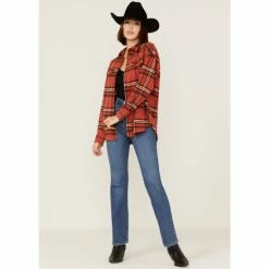 Cheap 👏 Cleo + Wolf 👩 Women's Cozy Spring Flannel Brick Red 👏 -Cleo & Wolf SHOP unnamed file 89