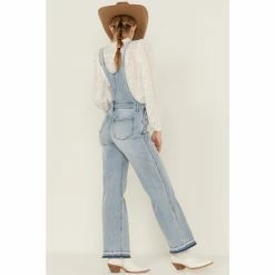 Budget 👏 Cleo + Wolf 👩 Women's Relaxed Release Hem Denim Overalls Medium Wash 🔔 -Cleo & Wolf SHOP unnamed file 94